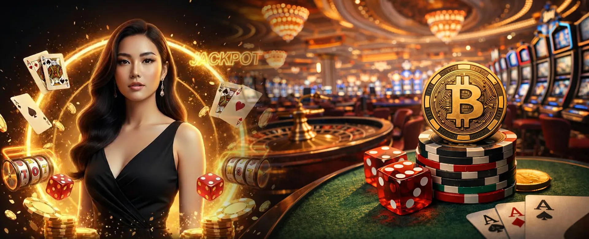 Dynamic gaming background with casino lights